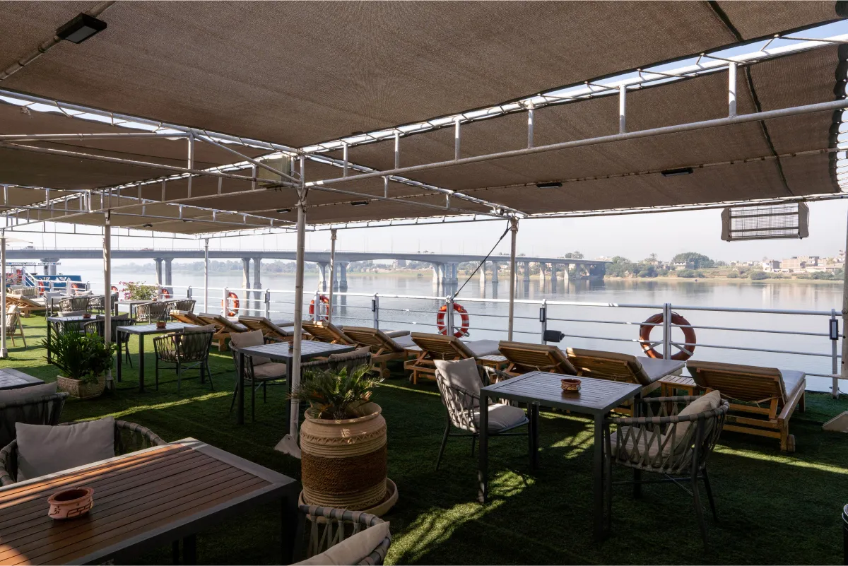 Sun deck of the Magic I Nile Cruise Nile cruise